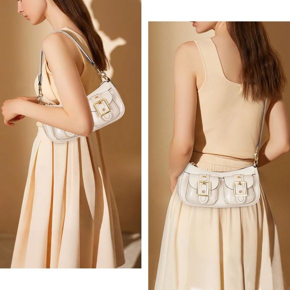 Shoulder Bags Small Purse Y2K Handbag Double Pockets Cross Body Bag :D - Picture 7 of 7